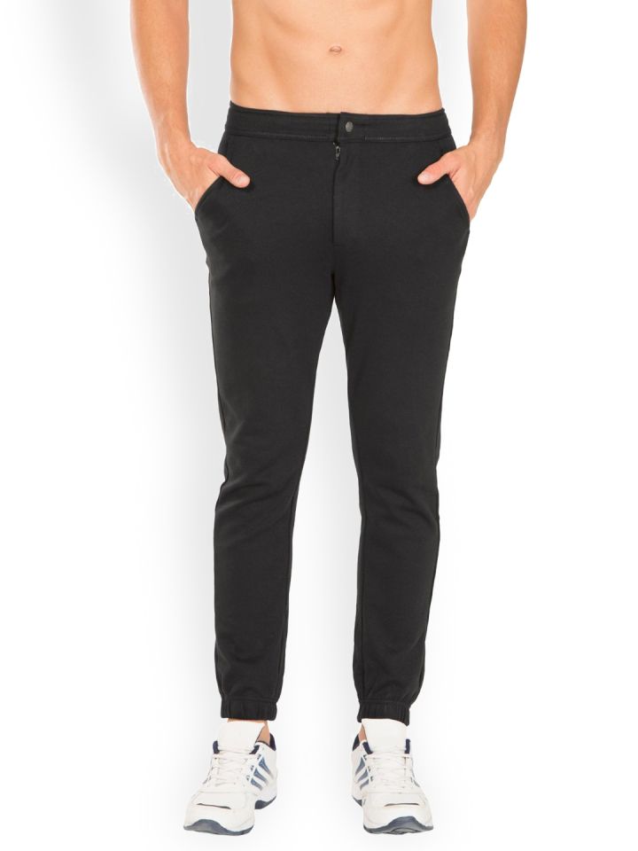 Buy Jockey Men Black Solid Slim Fit Joggers Track Pants for Men