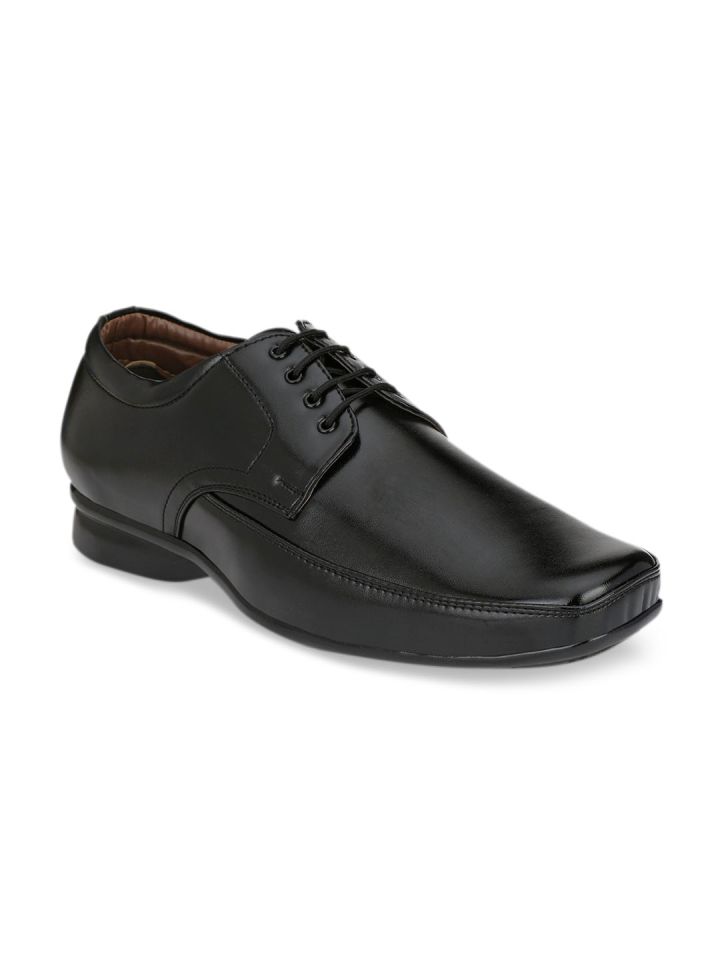 Buy John Karsun Men Black Solid Formal Derbys Formal Shoes for