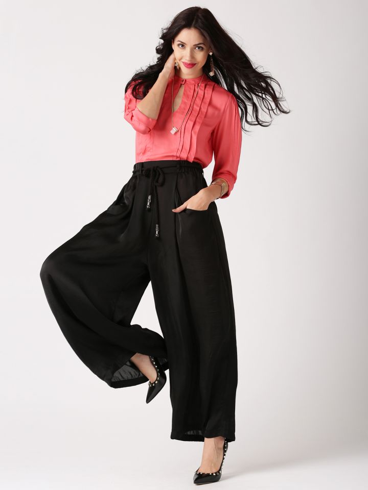 Buy All About You From Deepika Padukone Black Palazzo Trousers  Palazzos  for Women 986961  Myntra