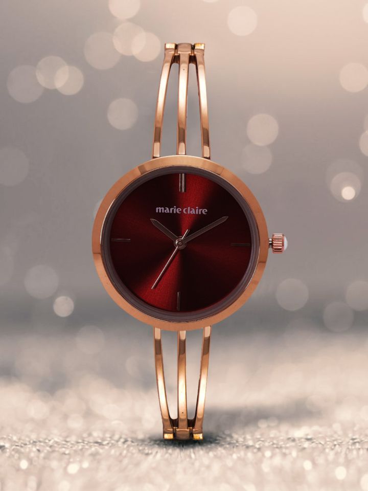 Buy Marie Claire Women Maroon Analogue Watch MC 14B A Watches
