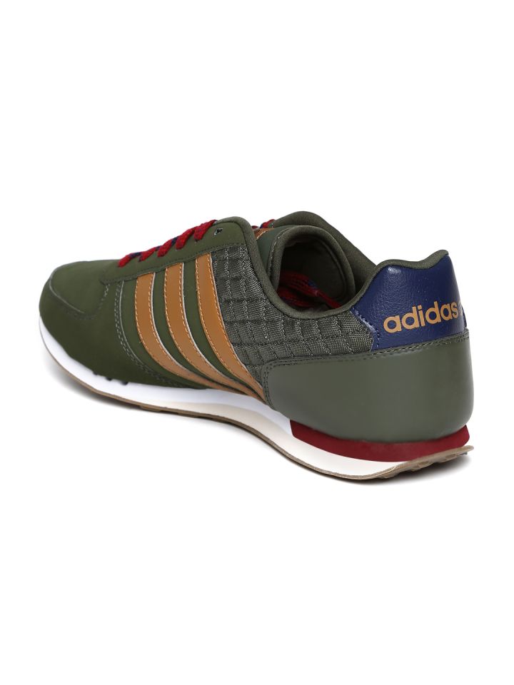 ADIDAS NEO Men Olive Green City Racer Sports Shoes