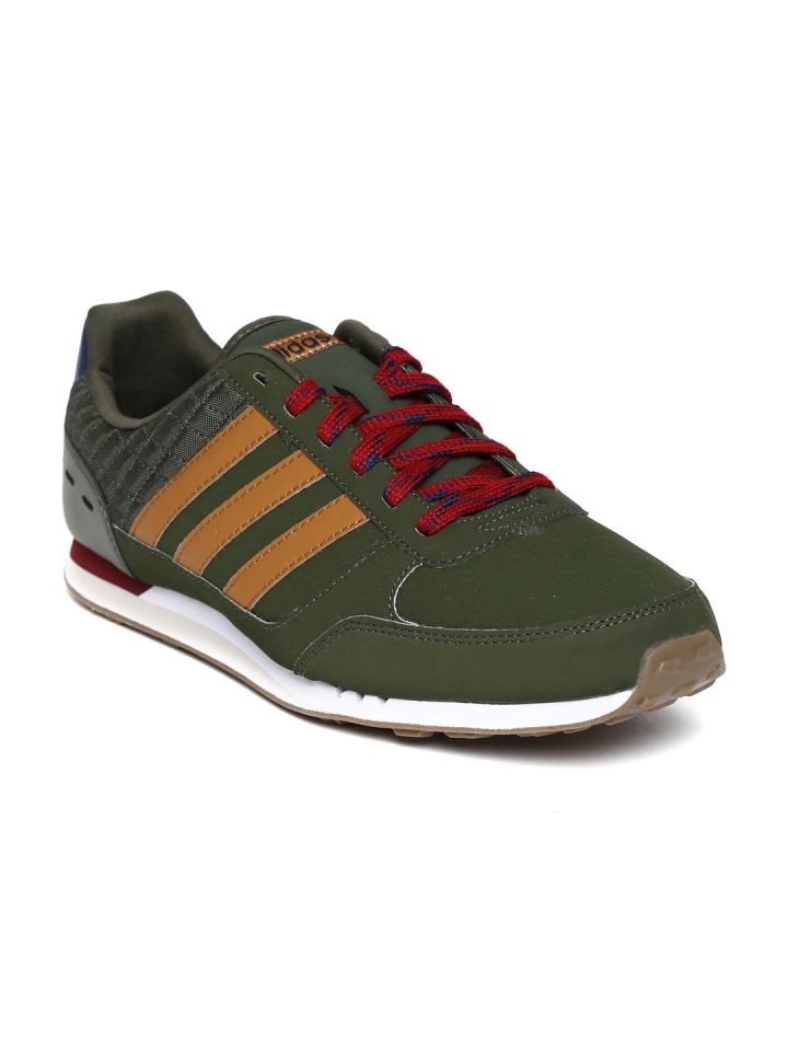 ADIDAS NEO Men Olive Green City Racer Sports Shoes