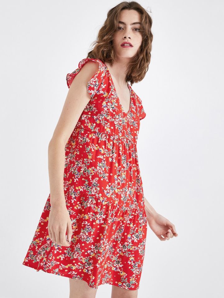 myntra red dress