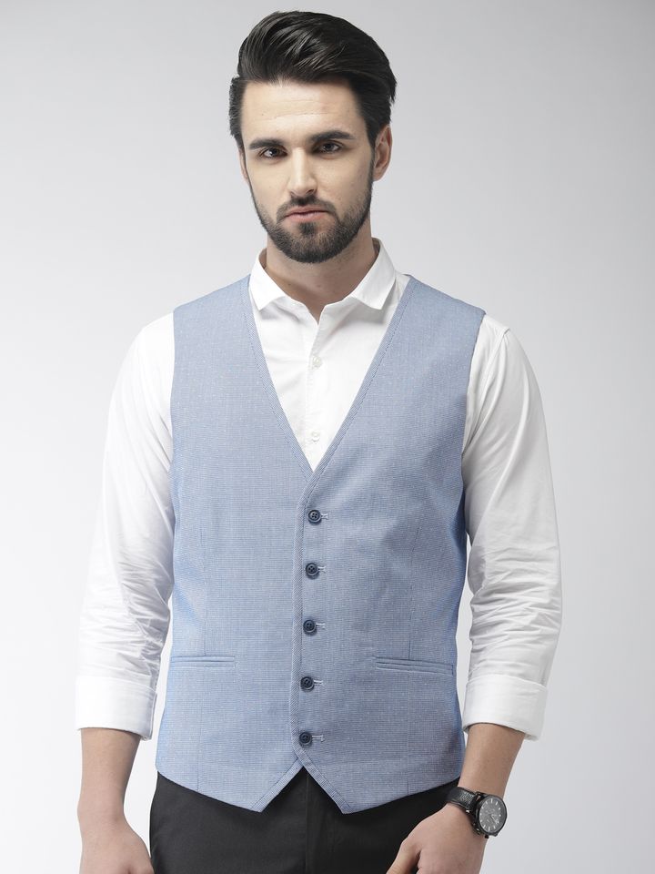 Buy Raymond Men Blue \u0026 White 
