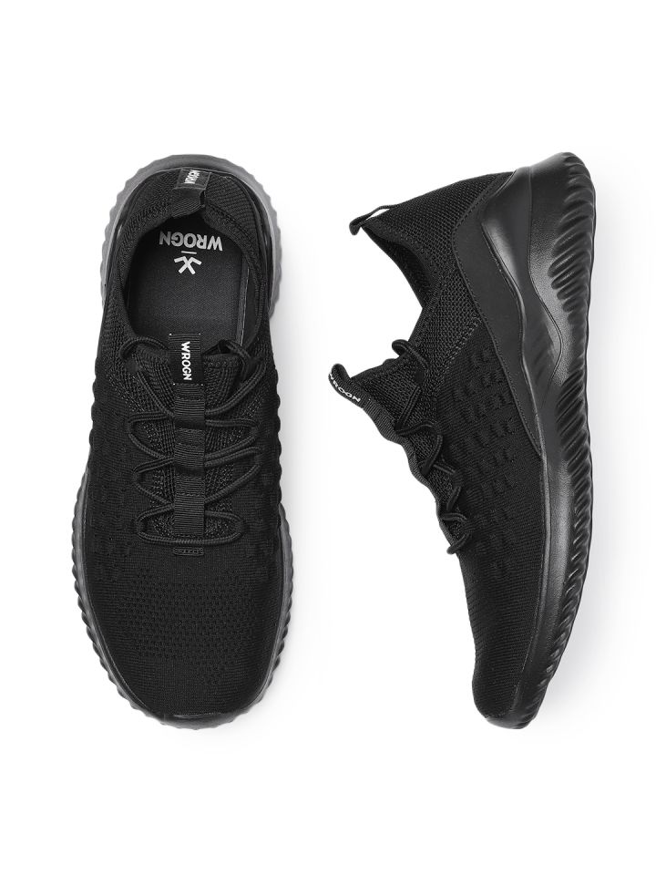 Buy WROGN Men Black Solid Sneakers 
