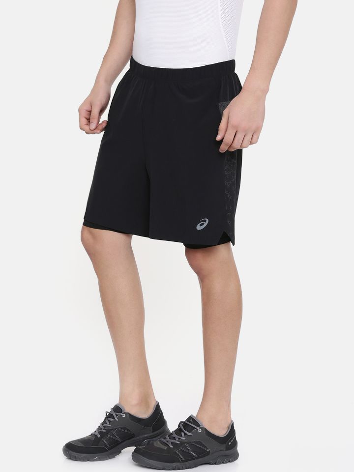 Asics 2 in 1 running shorts on sale