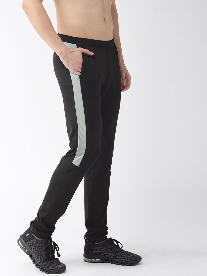 Black skinny track pants best sale