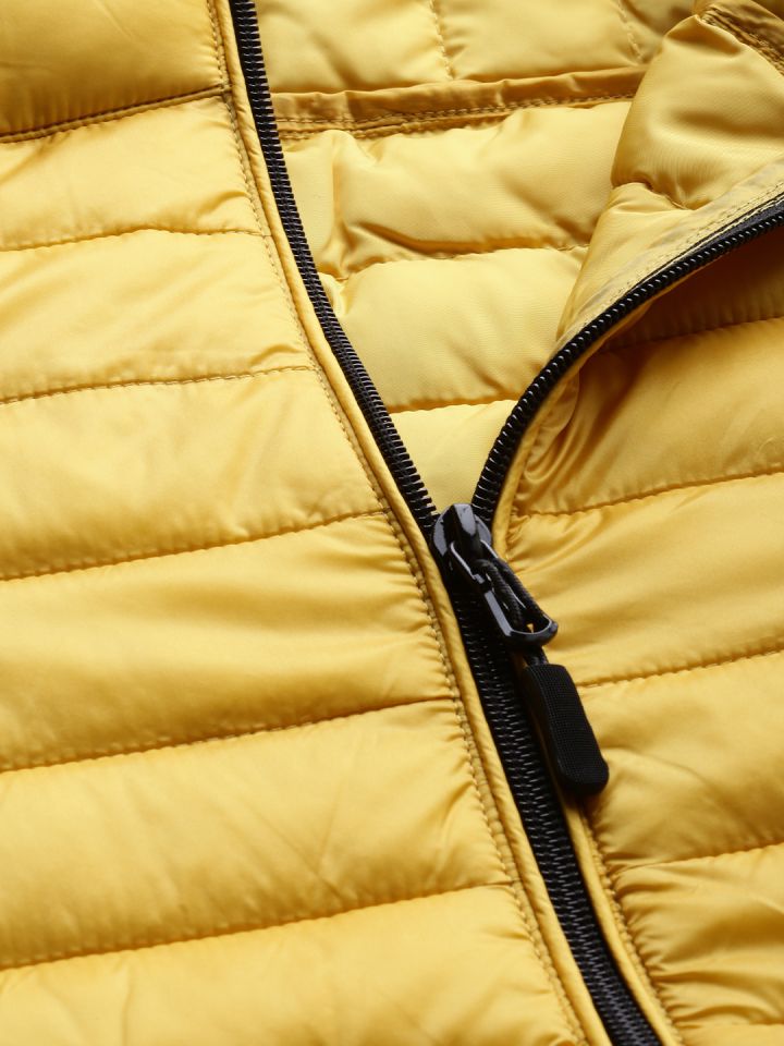 Buy Celio Men Yellow Solid Puffer Jacket Jackets for Men 9982107