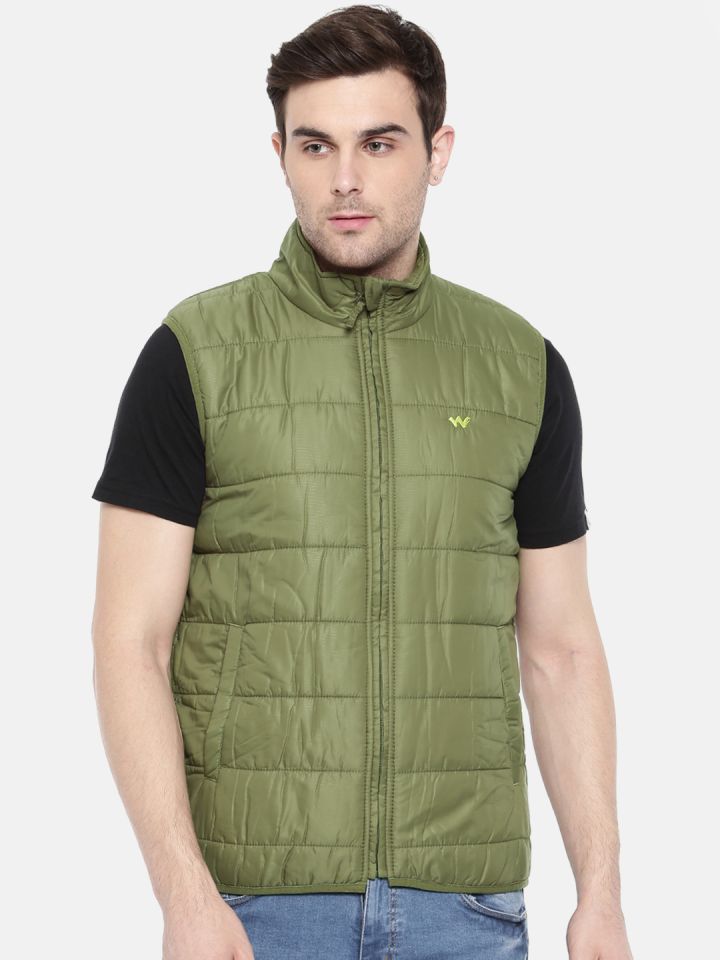 Olive green top sleeveless jacket