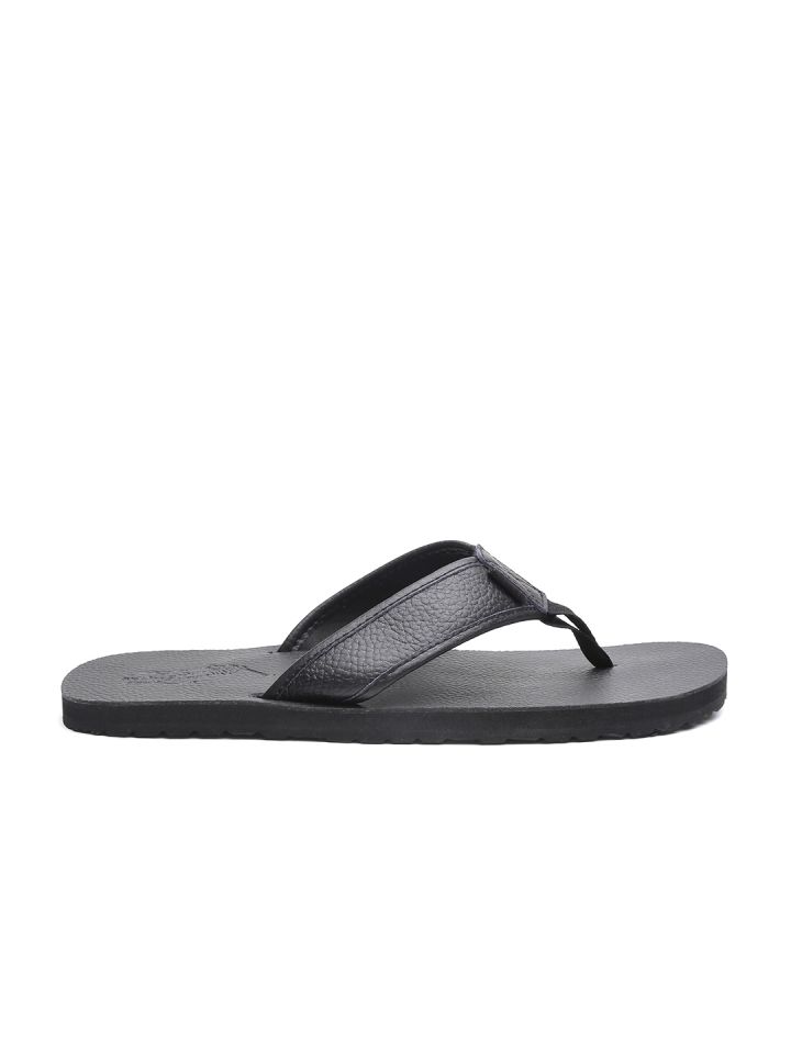 Polo Ralph Lauren Men Black Solid Leather Sandals