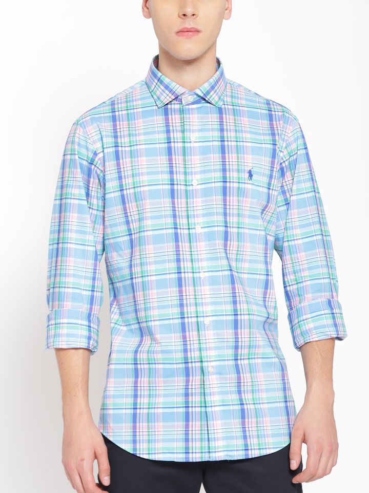 Pink and blue ralph lauren shirt online