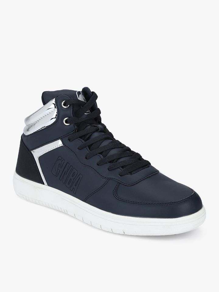 silver high top sneakers