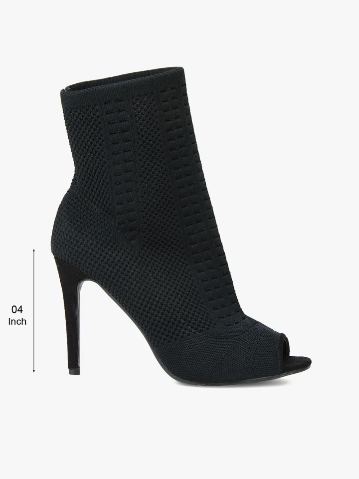 Buy Black Ankle Length Boots - Heels 