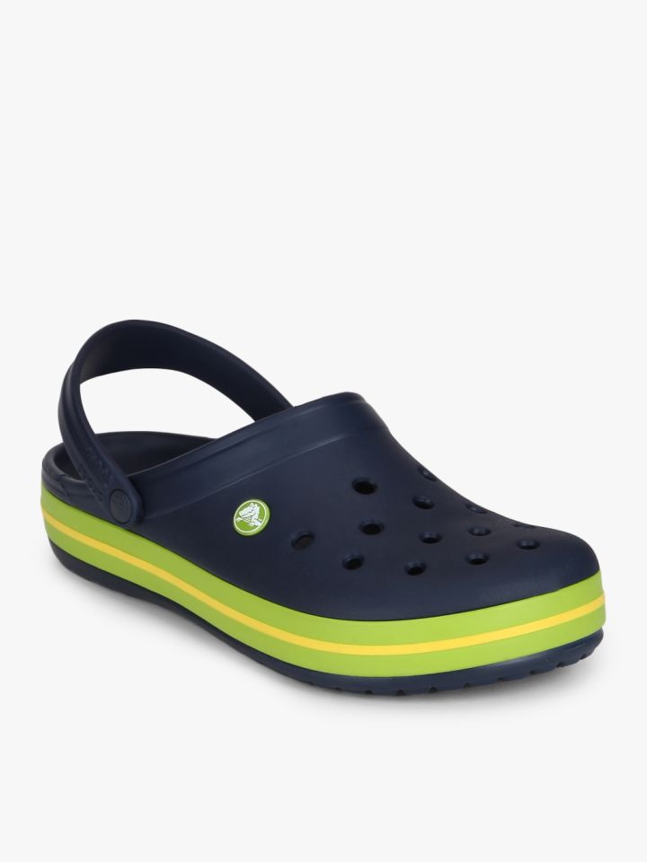 crocband navy blue clogs