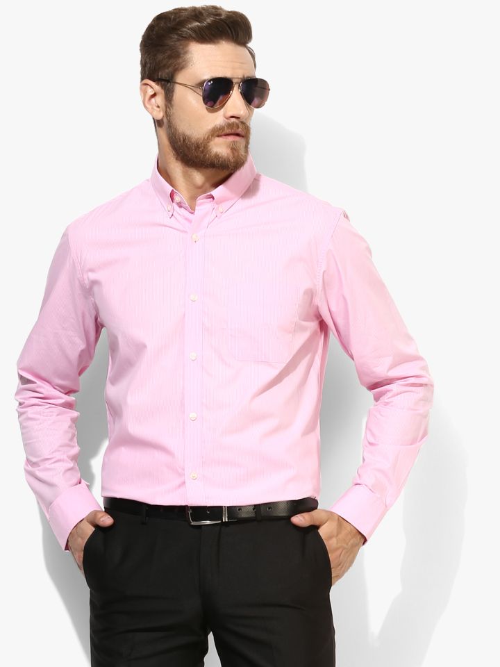 Pink formal shirt mens 2025