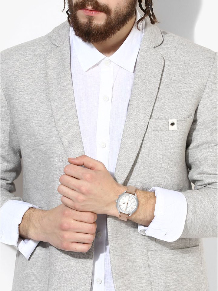 Buy Q Accomplice Ftw1200 Beige White Hybrid Smartwatch Smart