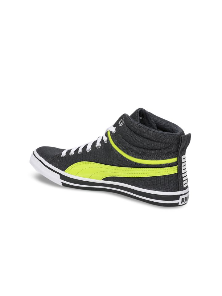 Puma Men Black Aero Mid v1 Asphalt Limepunch W Sneakers