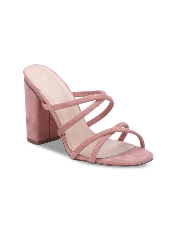 Buy Forever New Women Pink Solid Sandals Heels for Women 8199225