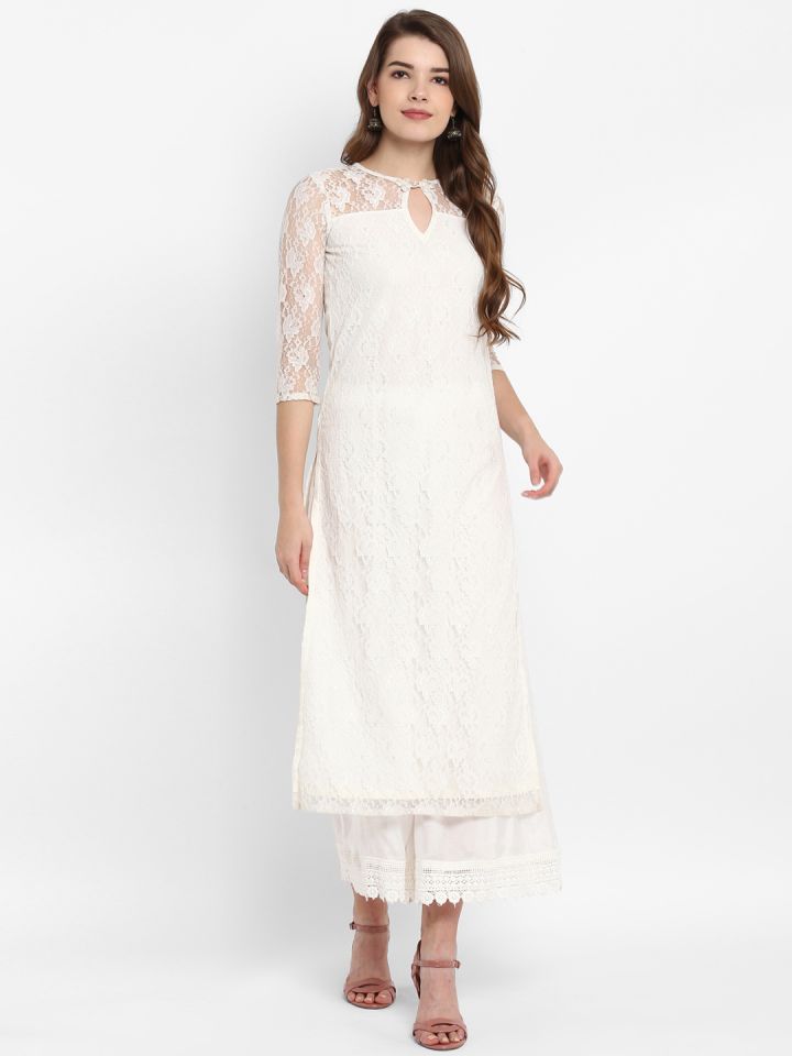 Jabong white kurti clearance