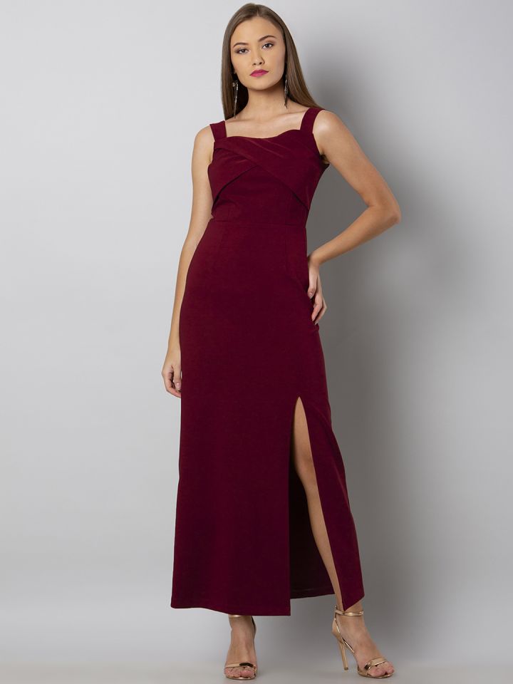 Faballey new arrivals maroon dress