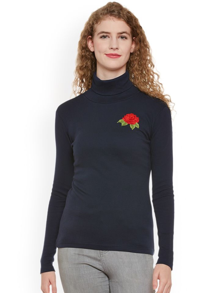 Turtle neck 2025 tops myntra