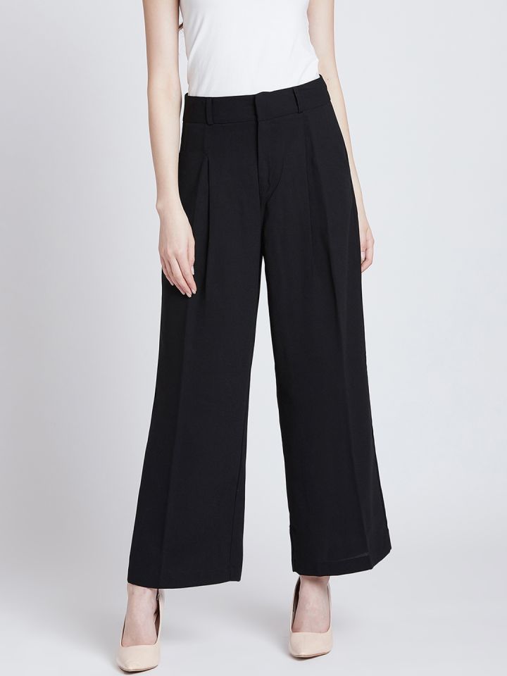 Style Cheat high waisted tailored trouser with buckle in black  ASOS