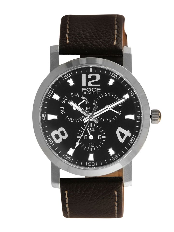 FOCE Men Black Analogue Watch