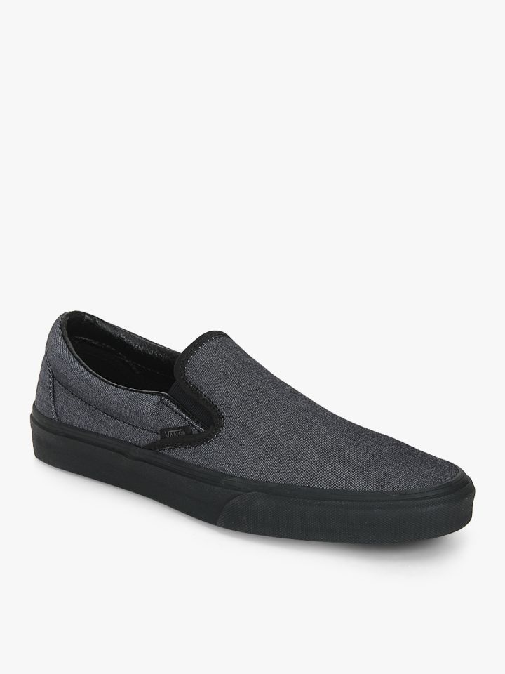 Charcoal vans slip ons hotsell