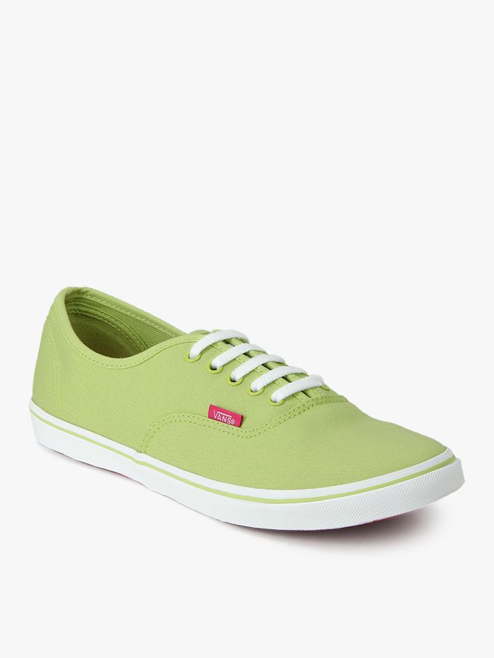 Vans Unisex Green Solid Sneakers