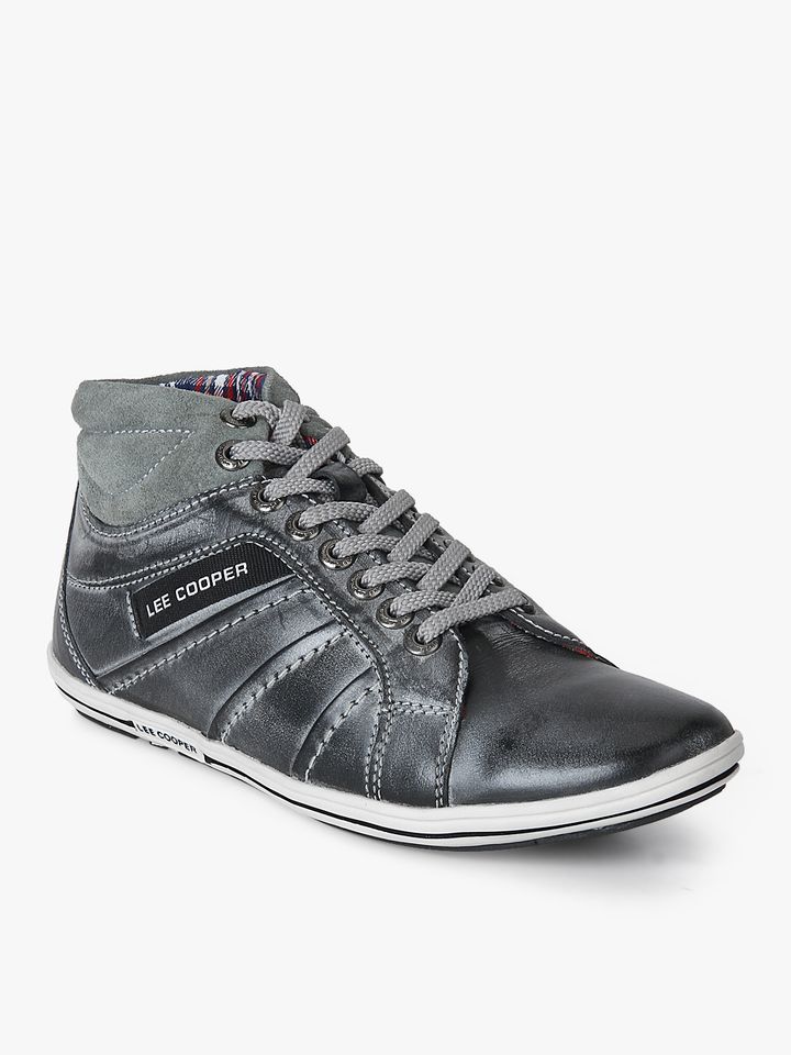 lee cooper men's leather sneakers