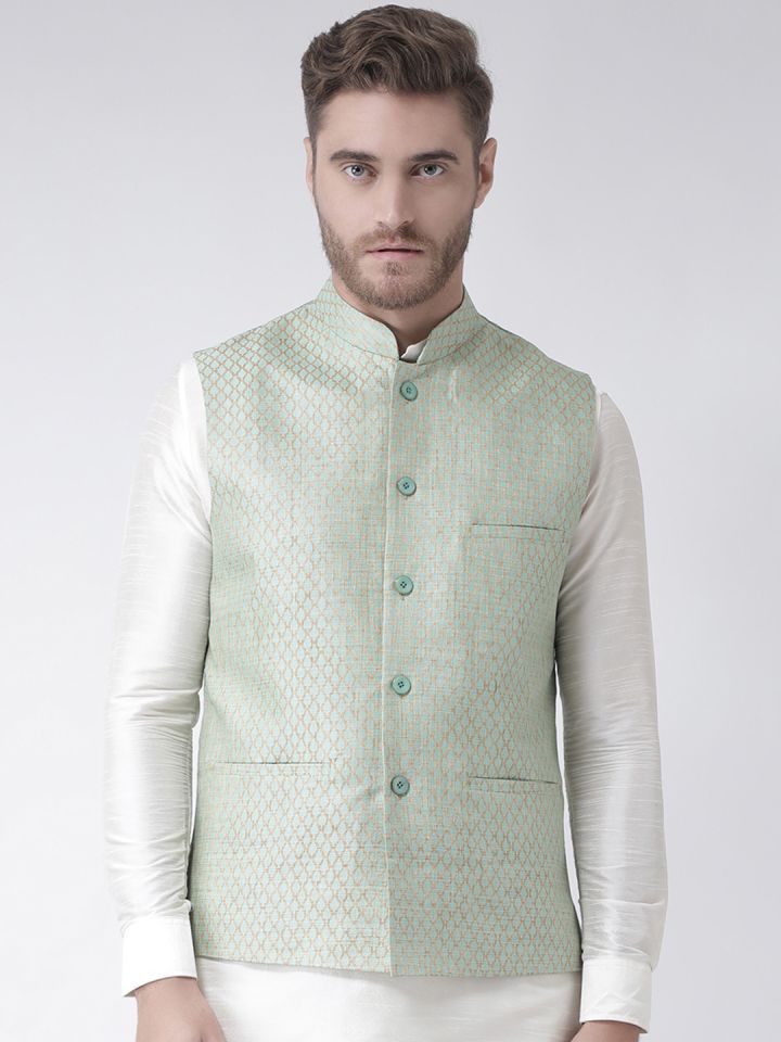 Sea green nehru jacket hotsell