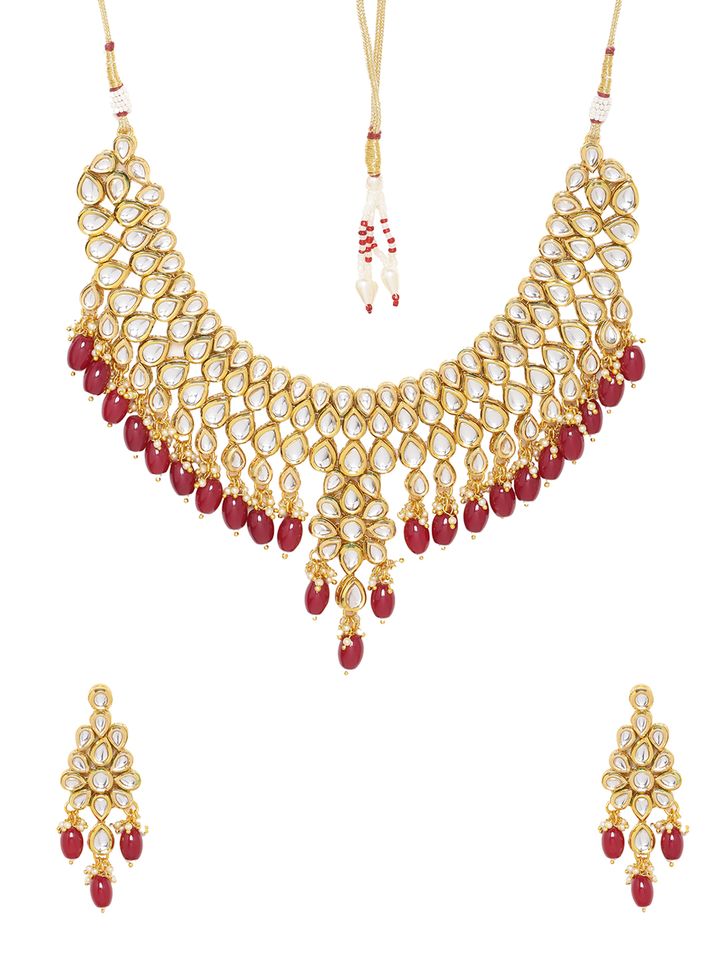 Stone Studded Gulband Jewellery Set 