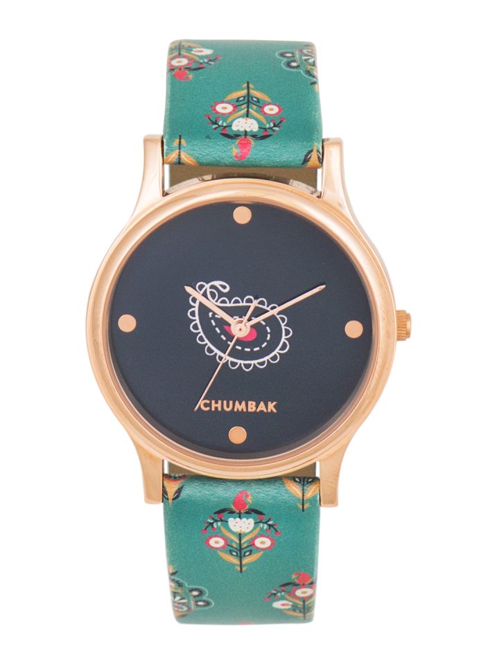 Buy TEAL BY CHUMBAK Women Navy Blue Analogue Watch 8907605057366