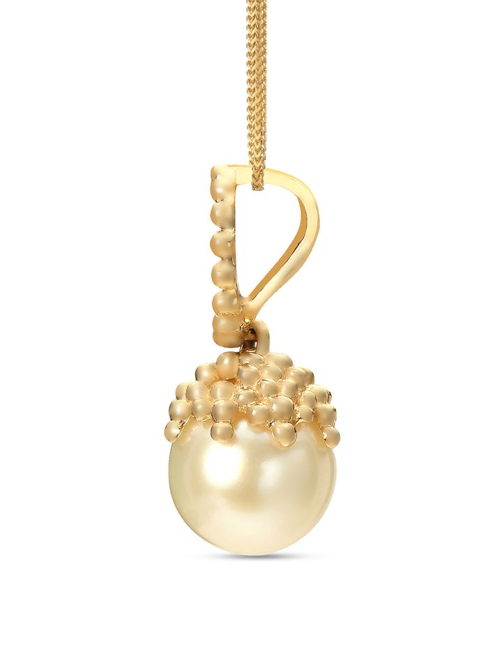 Tanishq 14KT Yellow Gold Pearl Pendant 