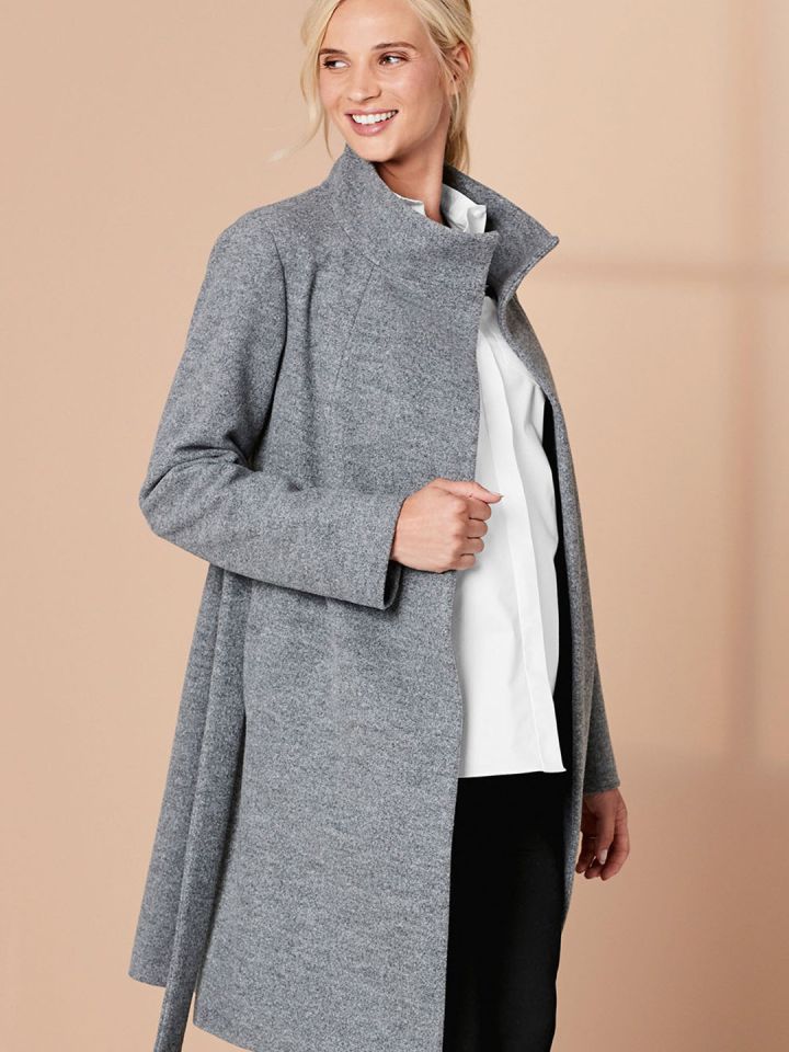 next Women Grey Solid Coats