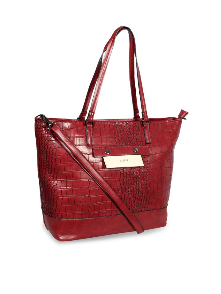 Buy ESBEDA Maroon Textured Shoulder Bag Handbags for Women