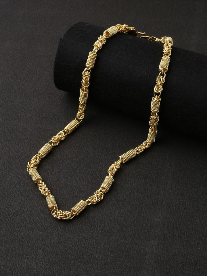 Buy Dare By Voylla Men Gold Toned Brass Gold Plated Chain