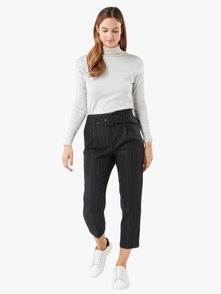 Buy Next Blue Striped Tapered Fit Peg Trouser - Trousers for Women