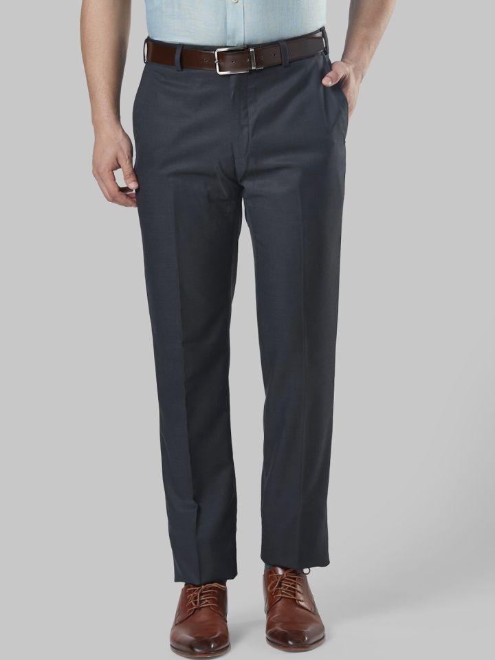Buy Raymond Men Charcoal Regular Fit