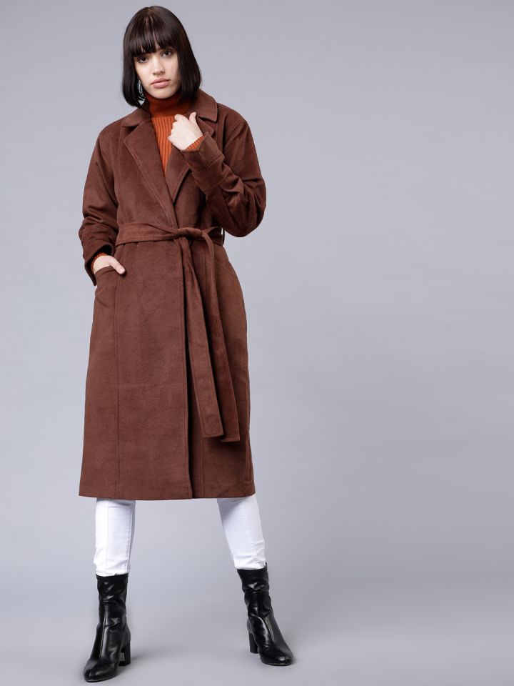 Long hot sale wrap coat