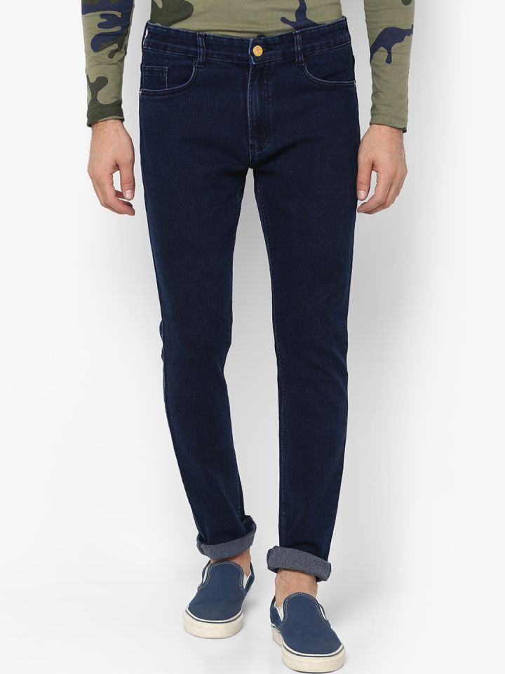 Buy Urbano Fashion Men Blue Slim Fit Mid Rise Clean Look