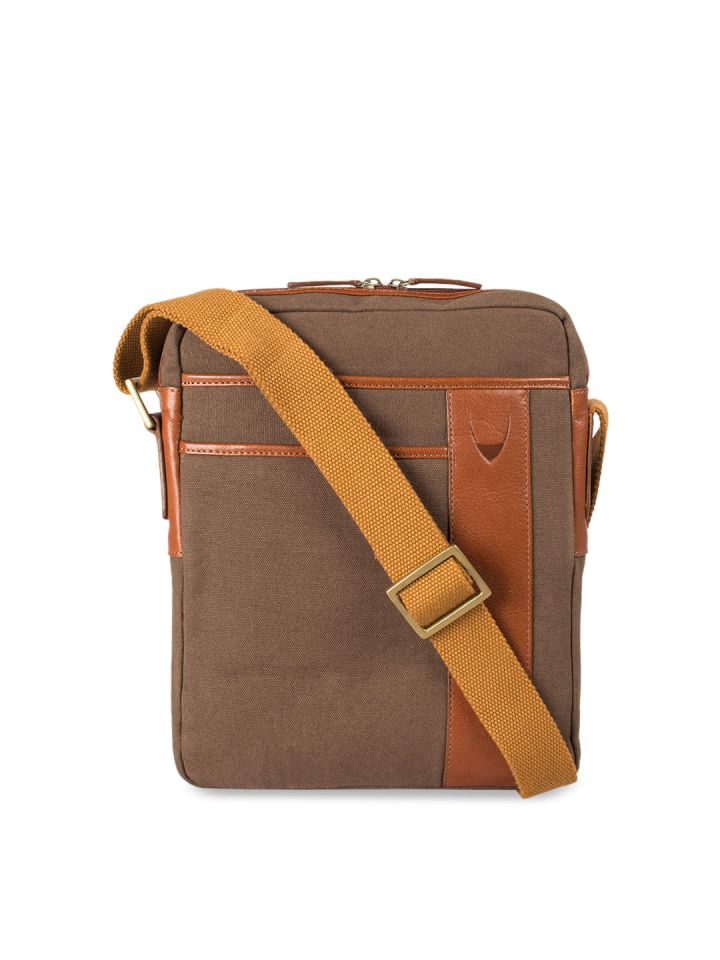 Buy Hidesign Men Tan Brown Solid Messenger Leather Bag