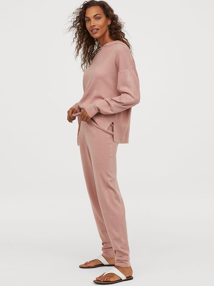 Buy H\u0026M Women Pink Fine Knit Joggers 