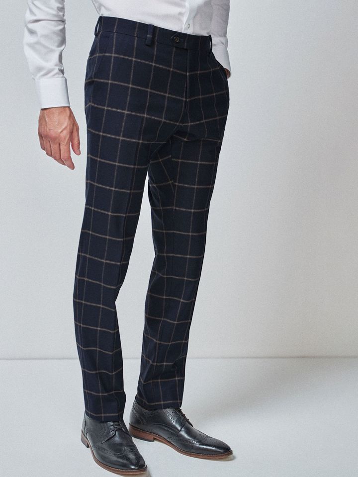 Next check trousers outlet mens
