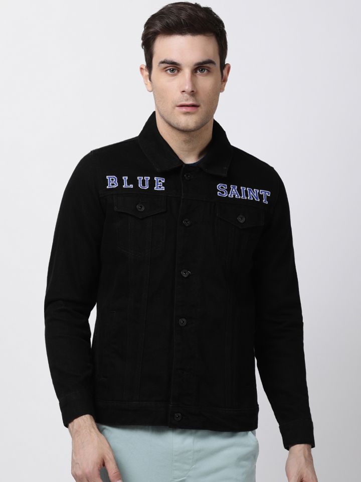 Blue saint black denim jacket hot sale