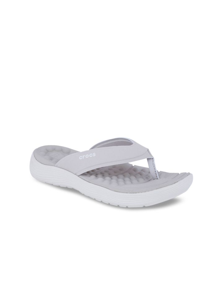 Buy Crocs Reviva Women Grey Solid Flip Flops Flip Flops for