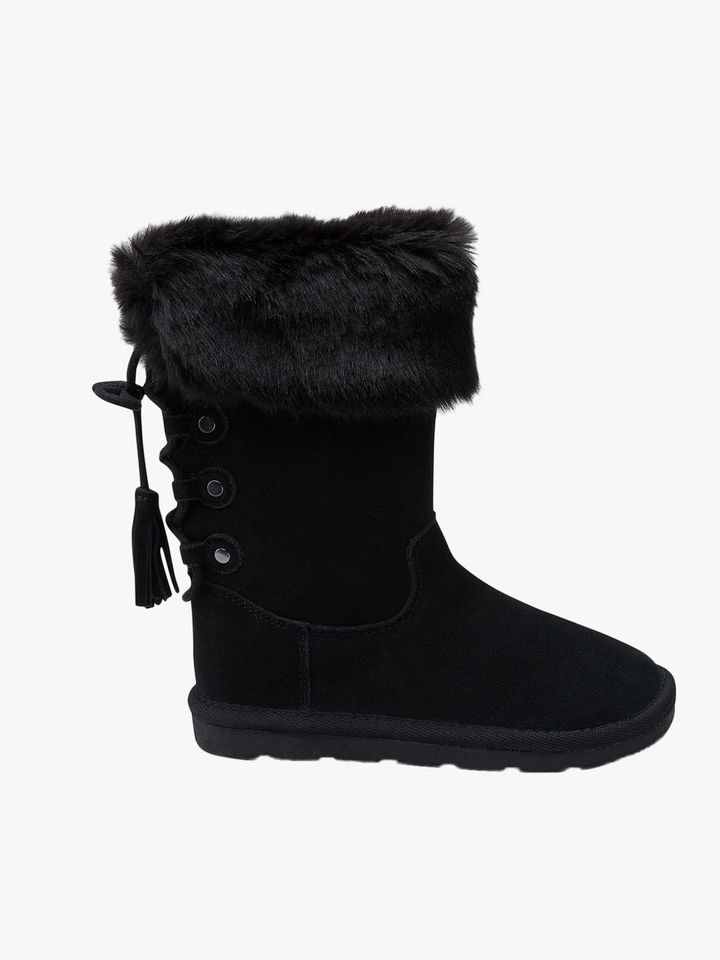 next girls black boots