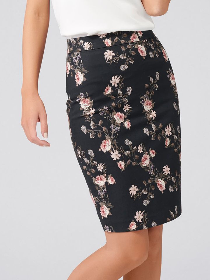 Midi pencil skirt floral shop
