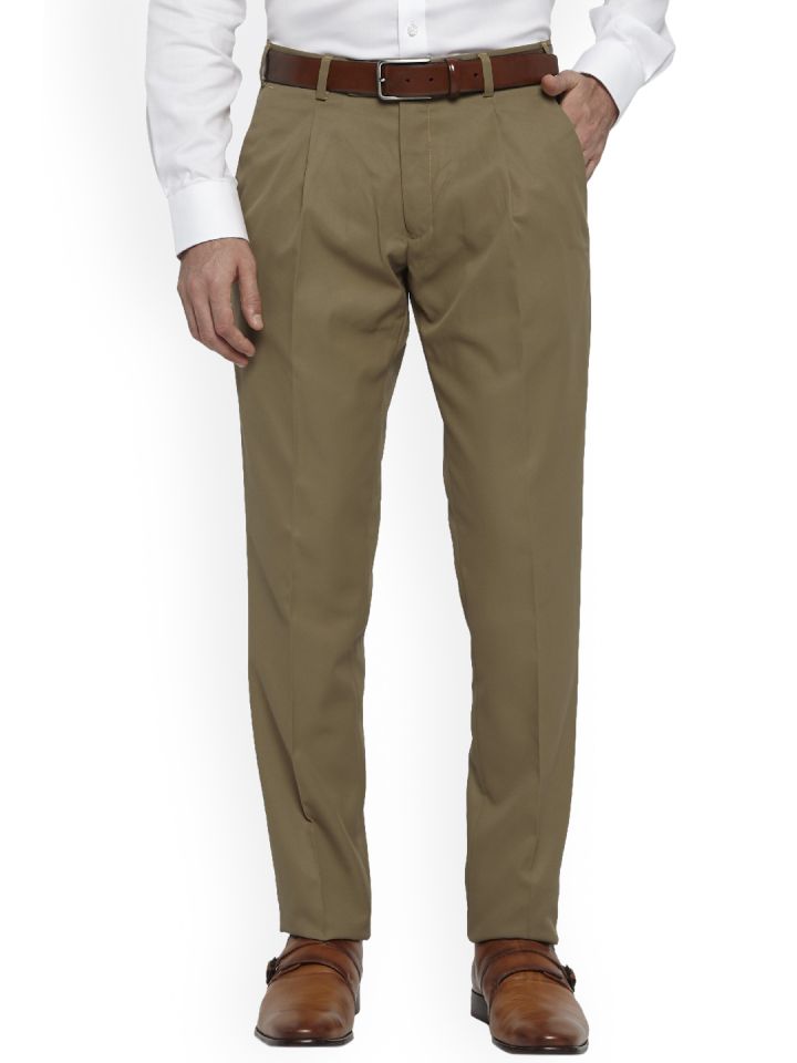 Highlander Men Beige Casual Trousers