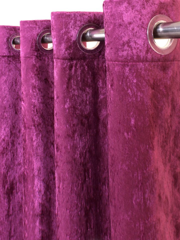 Buy ROMEE Pink Set Of 2 Velvet Room Darkening Door Curtains - Curtains And  Sheers for Unisex 9253063